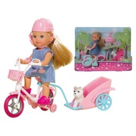 SIMBA Bábika Evi na bicykli s prívesom SIMBA Bábika Evi na bicykli s prívesom