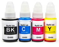4x atrament pre Canon GI-490 G4411 G1000 G2000 G3000 4x atrament pre Canon GI-490 G4411 G1000 G2000 G3000