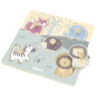 VIGA PolarB Drevené puzzle zvieratká so špendlíkmi VIGA PolarB Drevené puzzle zvieratká so špendlíkmi