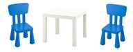 IKEA LACK Biely stôl + dve detské stoličky