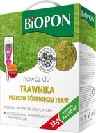 Trávnikové hnojivo proti žltnutiu Biopon 3 kg
