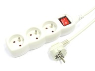 Predlžovačka, 3 zásuvky s vypínačom, 2m 10A 230V Predlžovačka, 3 zásuvky s vypínačom, 2m 10A 230V