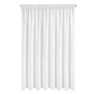 Hladký biely WIDE voálový záves 400x250 so žabkami Hladký biely WIDE voálový záves 400x250 so žabkami