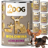 DOG FOOD 2Dog Mokré krmivo pre psov hovädzie s teľacím mäsom 6 x 400g HYPOALERGÉNNE DOG FOOD 2Dog Mokré krmivo pre psov hovädzie s teľacím mäsom 6 x 400g HYPOALERGÉNNE