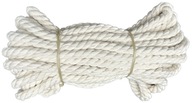 Plachetnícka konštrukcia Bavlnené lano Kučeravá prírodná biela šnúra 10mm 10m