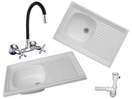 Drez 80x50 WHITE + Ohybná batéria RETRO Čierna Drez 80x50 WHITE + Ohybná batéria RETRO Čierna