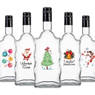 5x Fala vianočné fľaše 500ml RÔZNE VZORY na tinktúry, vodka, vodka, darček 5x Fala vianočné fľaše 500ml RÔZNE VZORY na tinktúry, vodka, vodka, darček