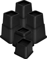 Čierne nastaviteľné plošiny na nábytok