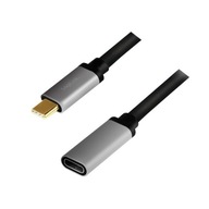 USB-C M/F,4K/60Hz hliníkový kábel 0,5m LogiLink