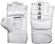 Rukavice na karate Kyokushin biele palčiaky veľkosť S