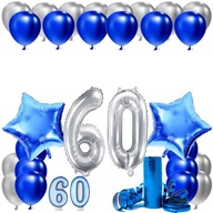 SADA BALÓNOV NA 60. NARODENINY MODRÉ STRIEBORNÉ 60. VÝROČIE SVADBY SADA BALÓNOV NA 60. NARODENINY MODRÉ STRIEBORNÉ 60. VÝROČIE SVADBY