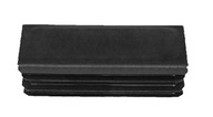 Plastový plochý kryt čierny 40x20x1-3, 10 ks