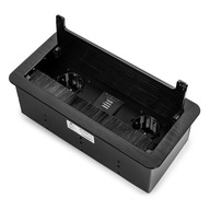 Stolová zásuvka 2x USB 2x230V čierna SPS-B24B