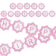 Banner Happy Birthday Dekoratívna narodeninová girlanda