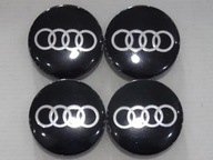 4x Krytky emblémov na ráfiky AUDI 56 mm čierne 4x Krytky emblémov na ráfiky AUDI 56 mm čierne