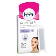 Depilačné voskové pásiky Veet Minima Facial pre citlivú pokožku.