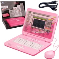 Edukačný notebook PL/ANG 160 USB programov, ružový Edukačný notebook PL/ANG 160 USB programov, ružový