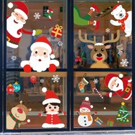 Opakovane použiteľné nálepky Dekorácia okien Santa Claus