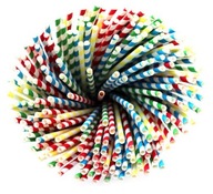 Slamky na pitie Rúry viacfarebné Twister 250ks