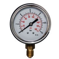 GLYCERÍNOVÝ MANOMETER 63MM SPODNÉ 1/4 12 BAROVÉ HODINY GLYCERÍNOVÝ MANOMETER 63MM SPODNÉ 1/4 12 BAROVÉ HODINY