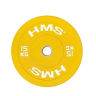 Olympijský tanierový nárazník HMS 15 kg žltý