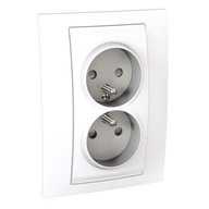 SCHNEIDER UNICA PLUS DVOJITÁ ZÁSUVKA S/U +PE BIELA SCHNEIDER UNICA PLUS DVOJITÁ ZÁSUVKA S/U +PE BIELA