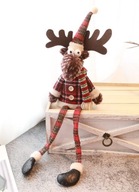 Figúrka, vianočný maskot SAMEC SOBÍ s mäkkými nohami 60x15 cm