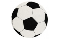 STRIEBORNÝ koberec kruh BALL - čiernobiely 100 cm UEFA STRIEBORNÝ koberec kruh BALL - čiernobiely 100 cm UEFA