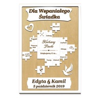 Svadobná ďakovná karta pre svedka Svadobná ďakovná karta pre svedka