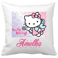 Vankúš + Meno nápis HELLO KITTY VEĽA VZOROV Vankúš + Meno nápis HELLO KITTY VEĽA VZOROV
