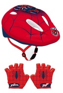 Cyklistická prilba, rukavice bez prstov na kolobežku, bicykel na kolieskové korčule, Spiderman Cyklistická prilba, rukavice bez prstov na kolobežku, bicykel na kolieskové korčule, Spiderman
