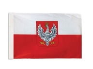 Poľská bielo-červená vlajka 1918-1919 na stožiari motocykla, motorke