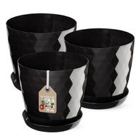 KADAX SET 3x HRNEC SO STOJANOM ČIERNA 18cm KADAX SET 3x HRNEC SO STOJANOM ČIERNA 18cm