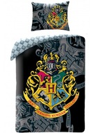 Bavlnené obliečky Harry Potter Coat of Arms Black 140x200 Bavlnené obliečky Harry Potter Coat of Arms Black 140x200