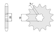 Cht Predné ozubené koleso 416 15 A4250416150 Cht Predné ozubené koleso 416 15 A4250416150