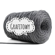 Plochý polyesterový reťazec 5 mm pimotka - grafit Plochý polyesterový reťazec 5 mm pimotka - grafit