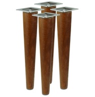 Drevené nohy buk orech rovné, 45 cm, súprava Drevené nohy buk orech rovné, 45 cm, súprava
