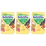 BOBOVITA Obilná kaša jablková slivka, 3x80g