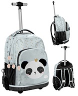 Školský batoh Panda na kolieskach pre dievčatá