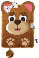 Denník s visiacim zámkom 3D włochacz A5 96k Bear Denník s visiacim zámkom 3D włochacz A5 96k Bear