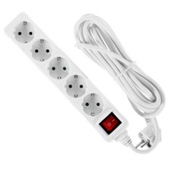 Predlžovací kábel 5 Zásuviek 10M w/u Switch 3x1,5mm2