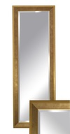 Veľké zrkadlo čierno/zlato brúsené 143x53 cm