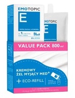 EMOTOPIC Set Krémový čistiaci gél Med+ 400 ml + Eco-Refill 400 ml