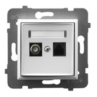 RJ45/TV(F) zásuvka bez rámu Aria White RJ45/TV(F) zásuvka bez rámu Aria White