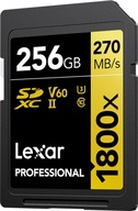 LEXAR PROFESSIONAL CARD 256GB 1800X UHS-II U3 ​​​​V60