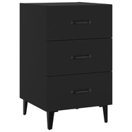 vidaXL Nočný stolík Čierny 40x40x66 cm Materiál dreva vidaXL Nočný stolík Čierny 40x40x66 cm Materiál dreva