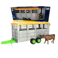 BRUDER 02227 Príves na prepravu kráv s kravou