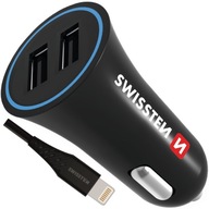 SWISSTEN AUTONABÍJAČKA 2x USB + Lightning SWISSTEN AUTONABÍJAČKA 2x USB + Lightning