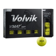 Golfové loptičky Volvik Vimat Soft, 12 ks žltá podložka