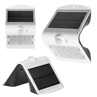 Adviti Solárne fasádne svietidlo Senzor pohybu Twilight LED 1,5W 4000K biela